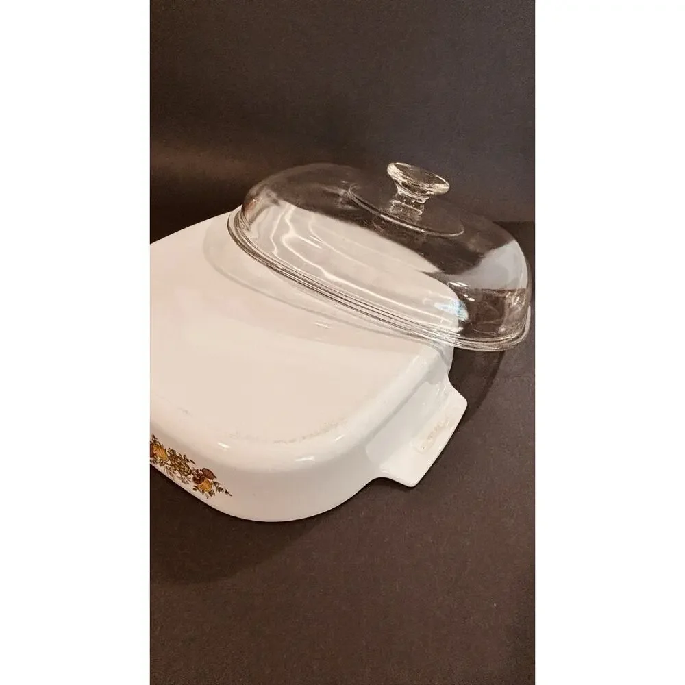 Vintage Corning Ware Spice of Life A-10-B 2.5 Liter w/ Original Pyrex Dome Lid
